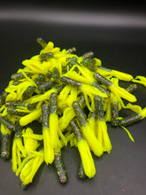Load image into Gallery viewer, Tuff Bugs Summer Time Party Time/Glow- 10/pkg - 2 1/2 inch solid body soft rubber bait