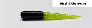 Y - MUDDY WATER BAITS 2 1/2" Garlic Scented 12/pk - Black/Chartreuse