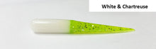 Load image into Gallery viewer, Y - MUDDY WATER BAITS 2&quot; Garlic Scented 10/pk - White/Chartreuse