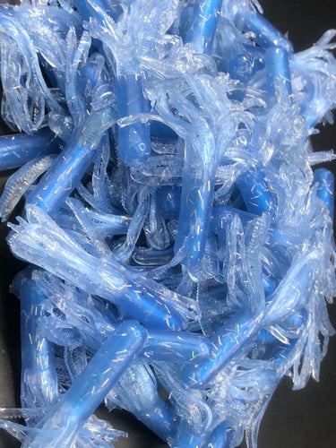 TUFF BUG PRO SERIES Blue Ice - 10/pkg - 2 1/2 inch solid body soft rubber bait