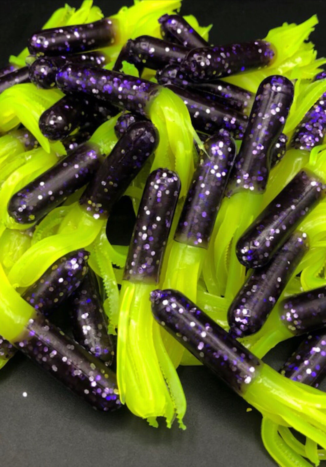 Tuff Bugs - Gum Drop with a touch of Glow - 10/pkg - 2 1/2 inch solid body soft rubber bait