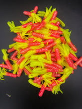 Load image into Gallery viewer, Tuff Bugs Pink Lemonade/Glow- 10/pkg - 2 1/2 inch solid body soft rubber bait