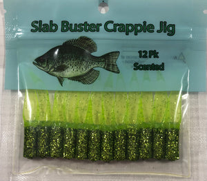 Z - Slab Buster Crappie Jig 2" - Goldfinger (Gold Flake and Chartreuse Gold)