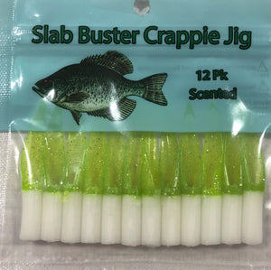 Z - Slab Buster Crappie Jig 2" - Bone White/Chartreuse Silver