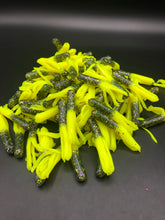 Load image into Gallery viewer, Tuff Bugs Summer Time Party Time/Glow- 10/pkg - 2 1/2 inch solid body soft rubber bait