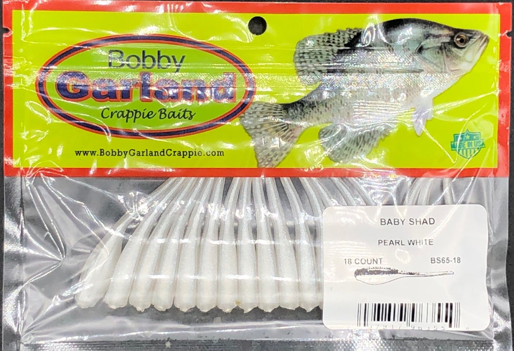 Z - Bobby Garland Baby Shad Pearl White - 18/pack – Black Dog Outdoors, LLC