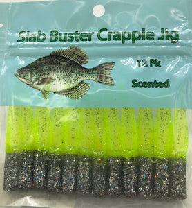 Z - Slab Buster Crappie Jig 2 - Double Silver Rainbow/Chartreuse