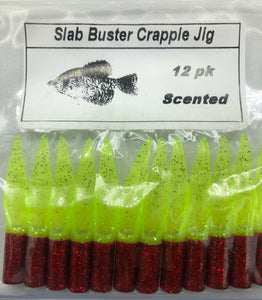 Z - Slab Buster Crappie Jig 2" - Red Devil (Red Flake/Chartreuse Silver)