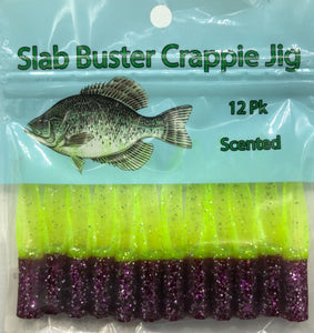 Z - Slab Buster Crappie Jig 2" - Purple/Chartreuse Silver