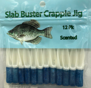 Z - Slab Buster Crappie Jig 2" - Pearl Blue/Pearl White