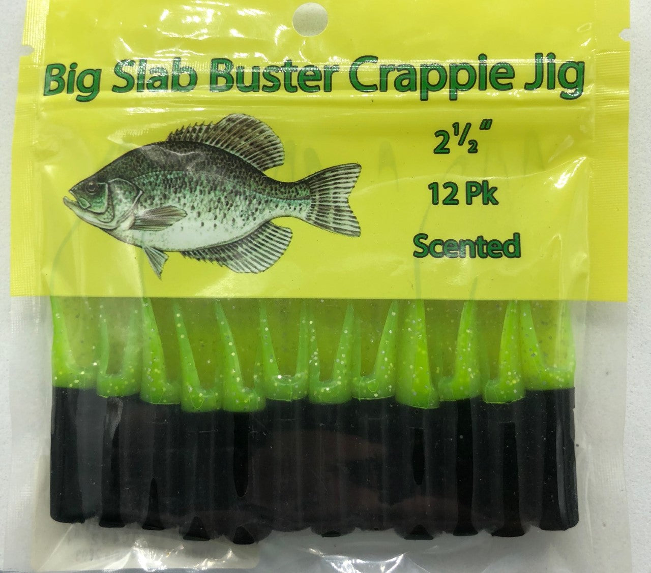 Z - Slab Buster Crappie Jig 2 1/2 - Black/Chartreuse Silver – Black Dog  Outdoors, LLC