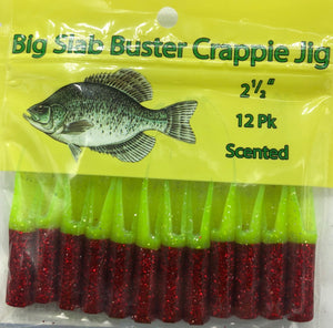 Z - Slab Buster Crappie Jig 2 1/2 - Red Devil (Red Flake/Chartreuse S –  Black Dog Outdoors, LLC