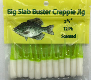 Z - Slab Buster Crappie Jig 2 1/2" - Bone White/Chartreuse Silver