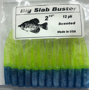 Z - Slab Buster Crappie Jig 2 1/2" - Pearl Blue/Chartreuse Silver (Mr Bob)